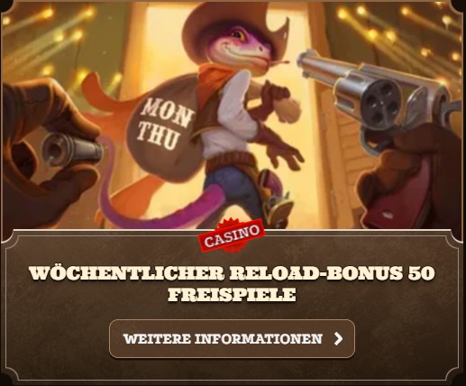 Wöchentlicher Reload-Bonus 50 Freispiele